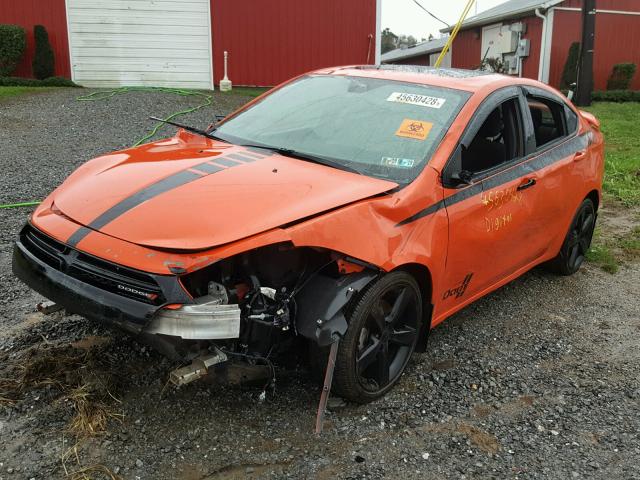 1C3CDFBB1FD337298 - 2015 DODGE DART SXT ORANGE photo 2