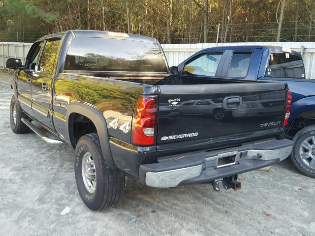 1GCHK23295F902379 - 2005 CHEVROLET SILVERADO BLACK photo 3