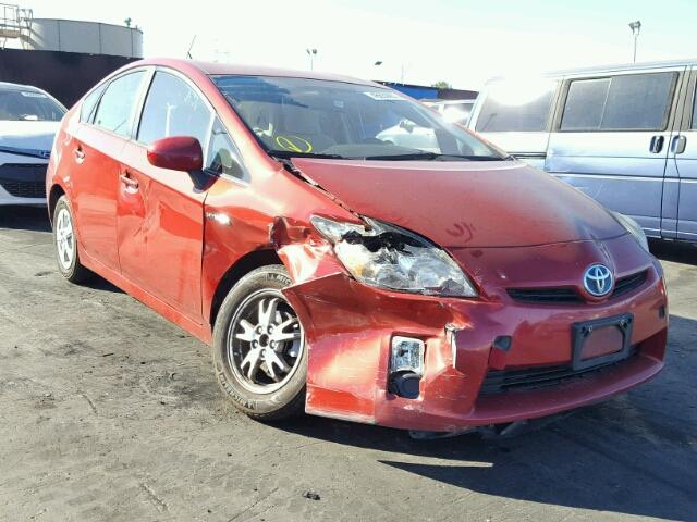 JTDKN3DU2A1270013 - 2010 TOYOTA PRIUS RED photo 1