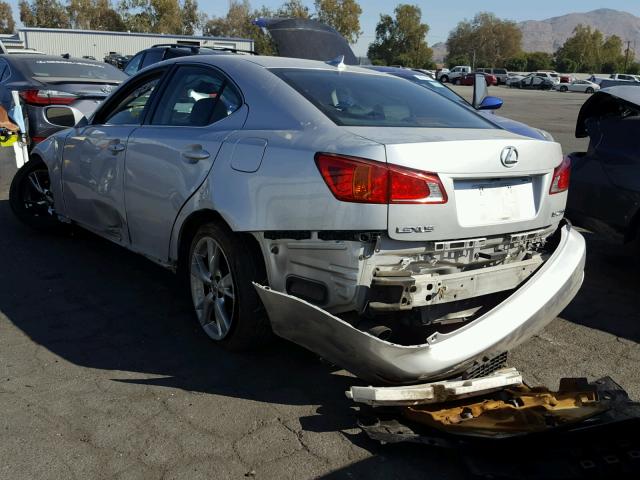 JTHBK262495102133 - 2009 LEXUS IS 250 SILVER photo 3