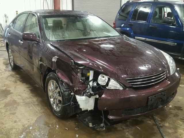 JTHBA30G340019280 - 2004 LEXUS ES 330 BURGUNDY photo 1