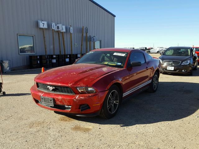 1ZVBP8AM5B5149785 - 2011 FORD MUSTANG RED photo 2