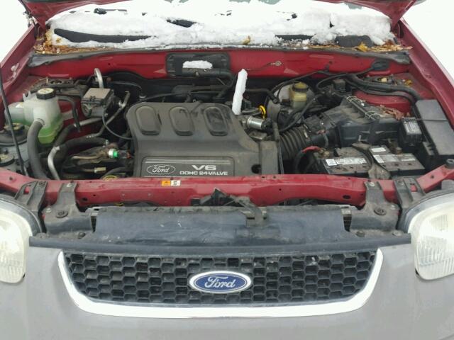 1FMYU04111KA48621 - 2001 FORD ESCAPE XLT RED photo 7