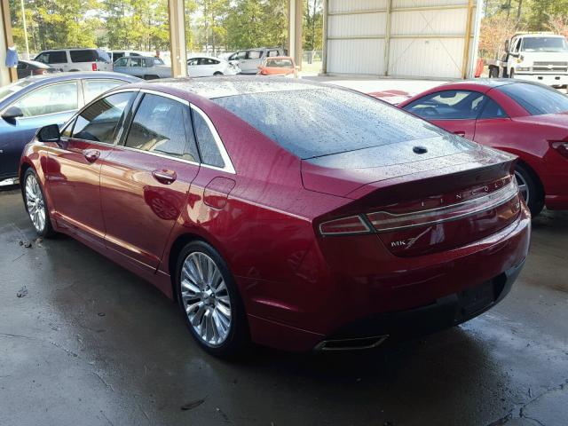 3LN6L2GK8DR821319 - 2013 LINCOLN MKZ BURGUNDY photo 3