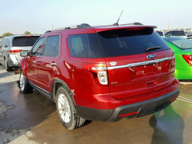 1FM5K7D88FGC48484 - 2015 FORD EXPLORER X RED photo 3