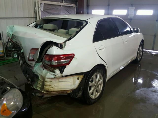 4T4BF3EKXBR141481 - 2011 TOYOTA CAMRY BASE WHITE photo 4