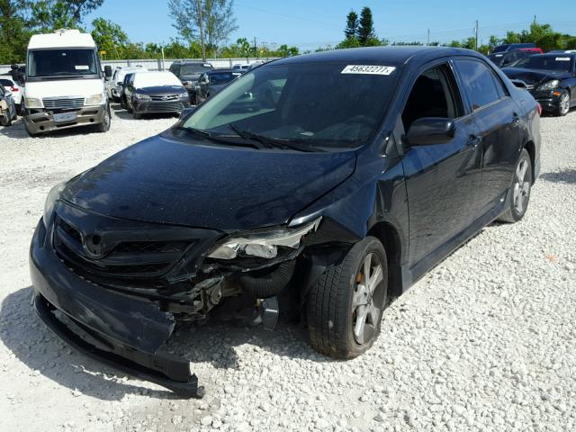 5YFBU4EE9DP167803 - 2013 TOYOTA COROLLA BA BLACK photo 2