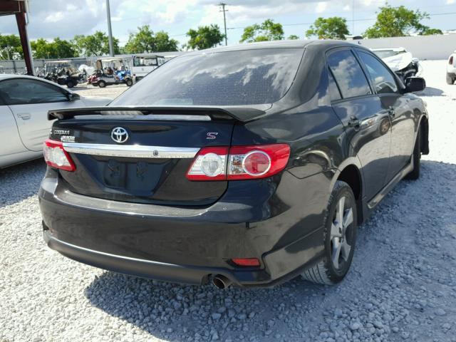 5YFBU4EE9DP167803 - 2013 TOYOTA COROLLA BA BLACK photo 4