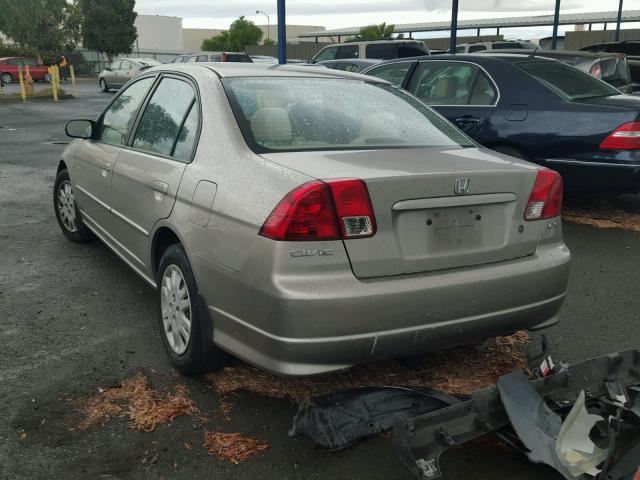 2HGES16534H619770 - 2004 HONDA CIVIC LX BEIGE photo 3