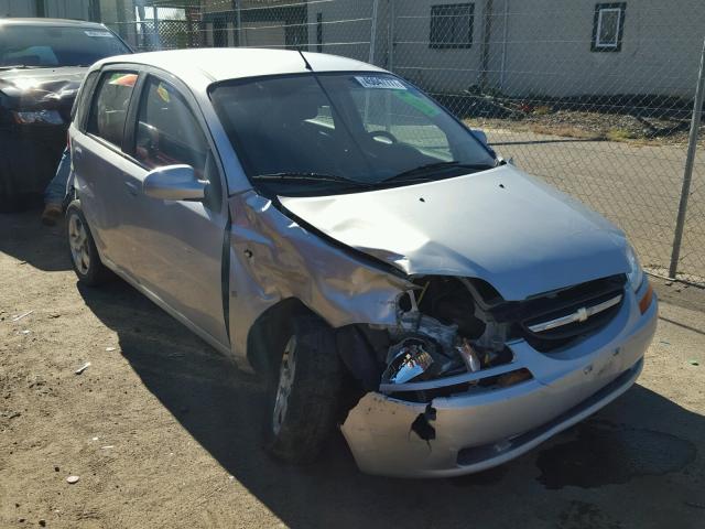 KL1TD66627B785062 - 2007 CHEVROLET AVEO SILVER photo 1