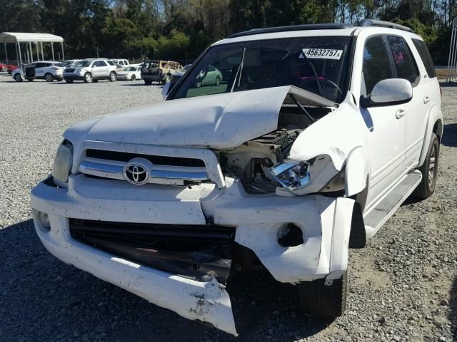 5TDZT34A35S252803 - 2005 TOYOTA SEQUOIA SR WHITE photo 9