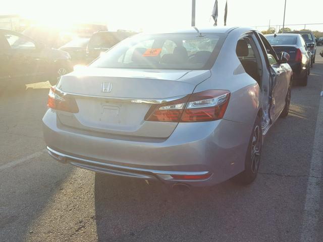 1HGCR2F30GA048989 - 2016 HONDA ACCORD LX GRAY photo 4