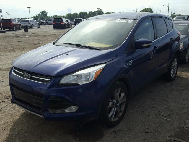 1FMCU0HX7DUC63504 - 2013 FORD ESCAPE SEL BLUE photo 2