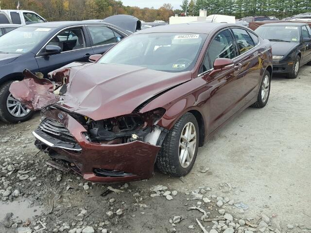 3FA6P0H75FR141247 - 2015 FORD FUSION SE BROWN photo 2