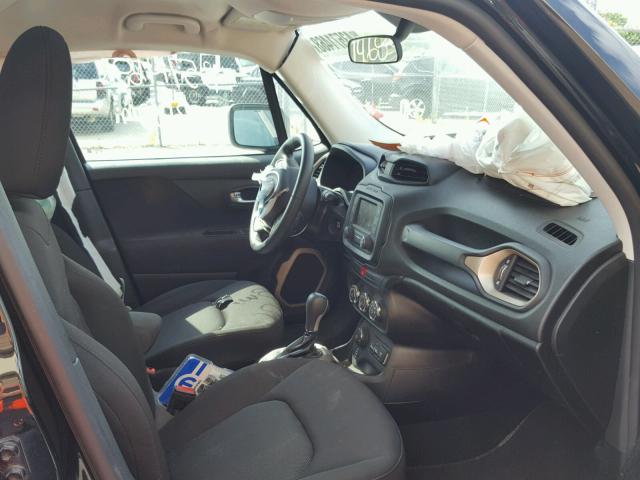 ZACCJBAT8GPD26745 - 2016 JEEP RENEGADE S შავი ფოტო 5