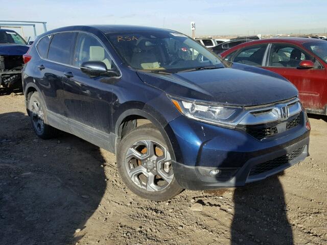 2HKRW2H89HH100382 - 2017 HONDA CR-V EXL BLUE photo 1