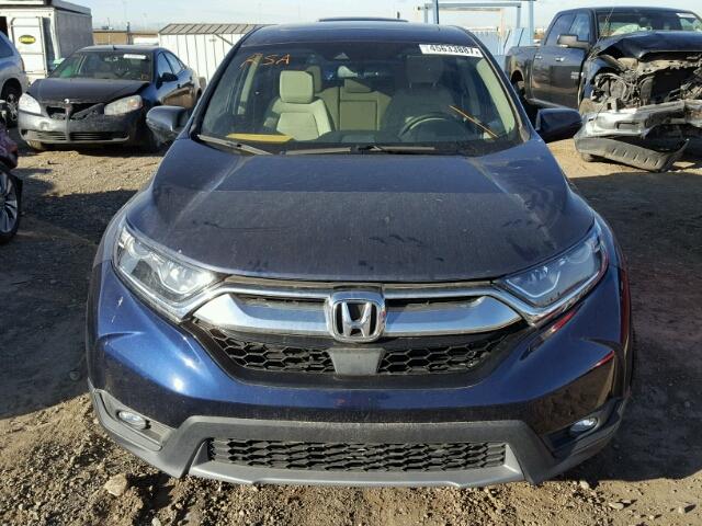 2HKRW2H89HH100382 - 2017 HONDA CR-V EXL BLUE photo 9