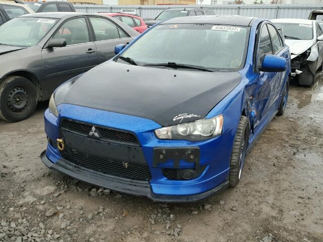 JA3AU86W39U602107 - 2009 MITSUBISHI LANCER GTS BLUE photo 2