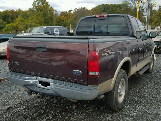 1FTRX18L5YNA80076 - 2000 FORD F150 BURGUNDY photo 4