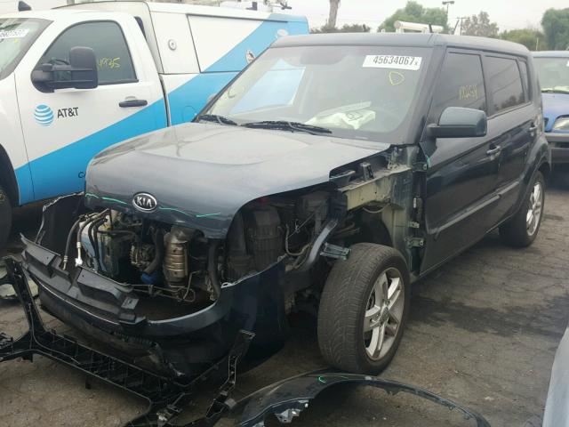 KNDJT2A28B7234078 - 2011 KIA SOUL TEAL photo 2