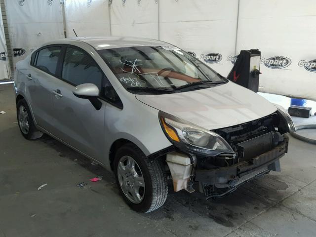 KNADM4A33D6128593 - 2013 KIA RIO LX SILVER photo 1