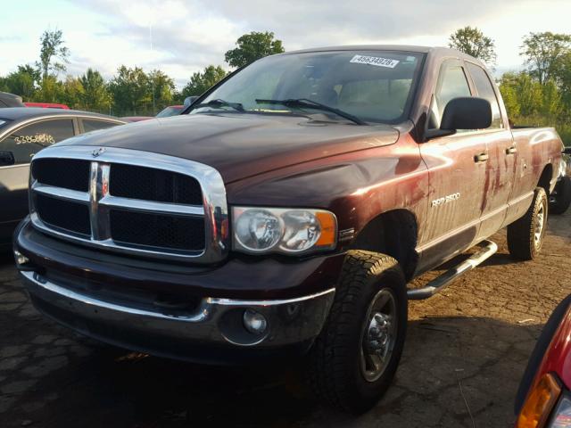 1D7KU28D74J238983 - 2004 DODGE RAM 2500 S MAROON photo 2