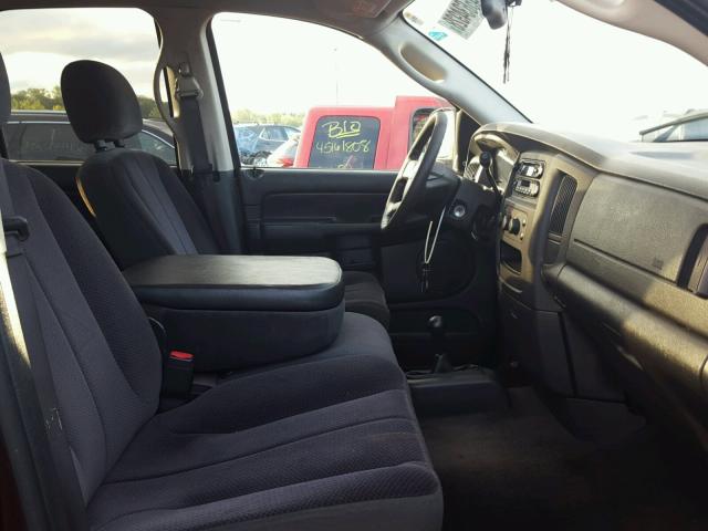 1D7KU28D74J238983 - 2004 DODGE RAM 2500 S MAROON photo 5