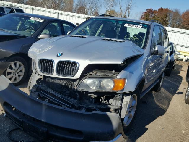 5UXFA53503LV96854 - 2003 BMW X5 SILVER photo 2