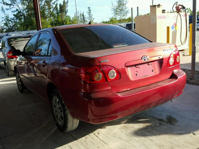 1NXBR32E16Z705668 - 2006 TOYOTA COROLLA CE RED photo 3