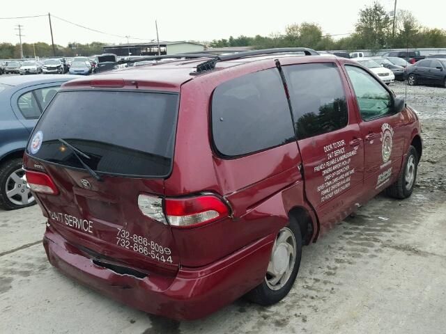 4T3ZF13C93U511319 - 2003 TOYOTA SIENNA BURGUNDY photo 4