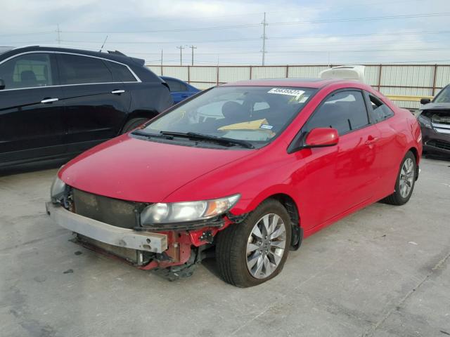 2HGFG12819H536206 - 2009 HONDA CIVIC RED photo 2