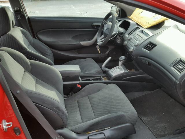 2HGFG12819H536206 - 2009 HONDA CIVIC RED photo 5