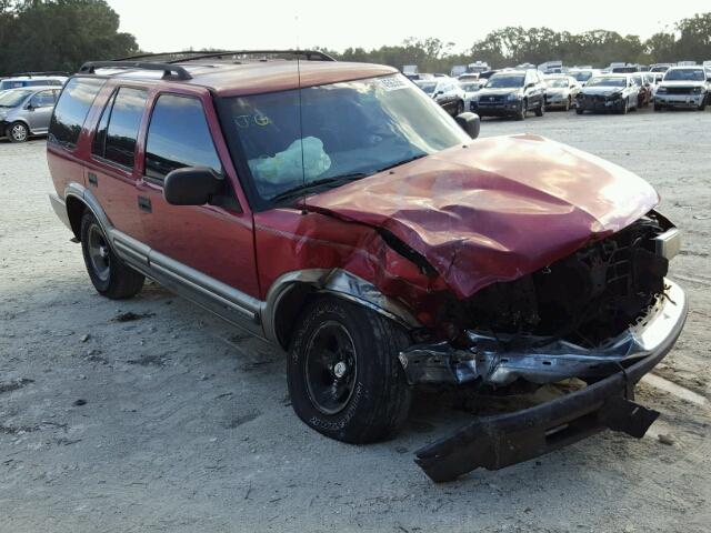 1GNCS13W9Y2154985 - 2000 CHEVROLET BLAZER BURGUNDY photo 1