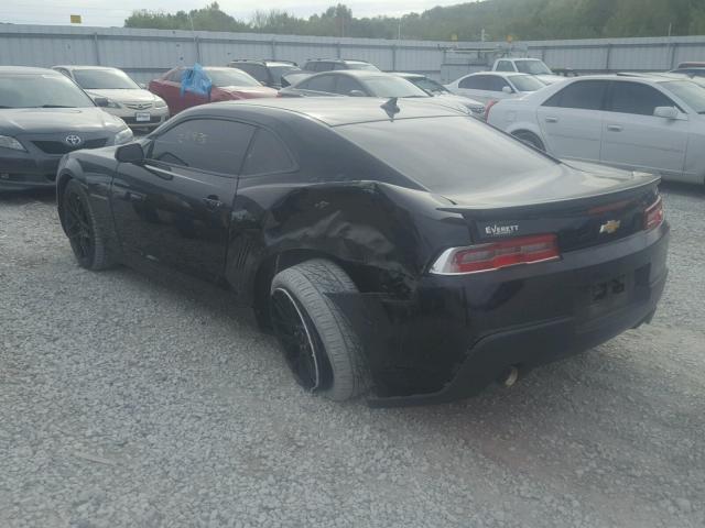 2G1FF1E39F9276850 - 2015 CHEVROLET CAMARO LT BLACK photo 3