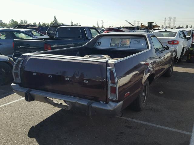 8H48S163998 - 1978 FORD RANCHERO BROWN photo 4