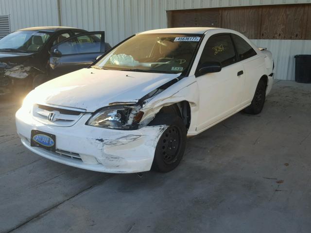 1HGEM21251L105222 - 2001 HONDA CIVIC WHITE photo 2