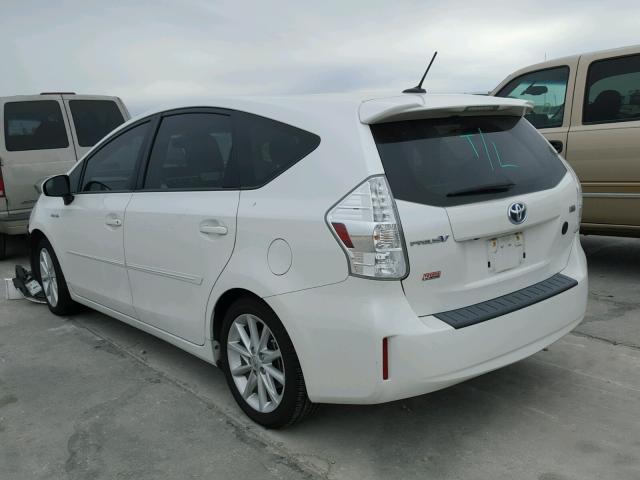 JTDZN3EU4E3305299 - 2014 TOYOTA PRIUS V WHITE photo 3