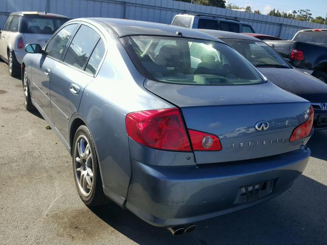 JNKCV51E06M502500 - 2006 INFINITI G35 BLUE photo 3