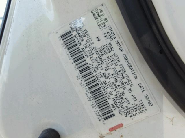 JT6HF10U2X0065654 - 1999 LEXUS RX WHITE photo 10