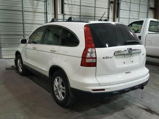 5J6RE3H73AL003707 - 2010 HONDA CR-V EXL WHITE photo 3