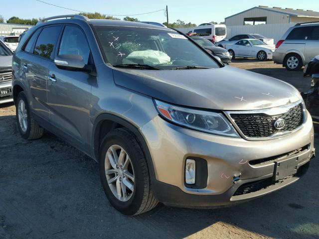 5XYKT4A67EG515220 - 2014 KIA SORENTO LX GRAY photo 1