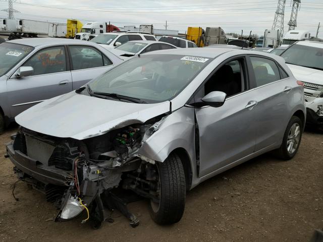 KMHD35LH8EU171128 - 2014 HYUNDAI ELANTRA GT SILVER photo 2