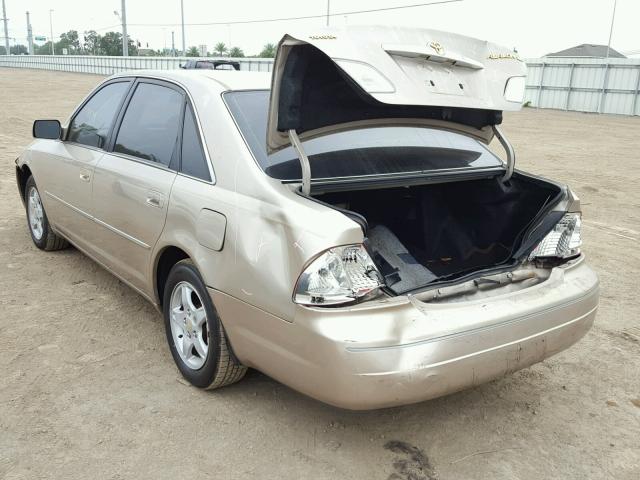 4T1BF28B7YU024496 - 2000 TOYOTA AVALON XL Алтын фото 3
