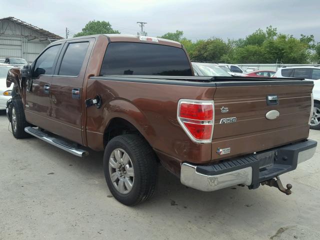 1FTFW1CT2BFB83101 - 2011 FORD F150 SUPER BROWN photo 3