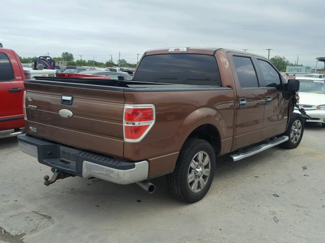 1FTFW1CT2BFB83101 - 2011 FORD F150 SUPER BROWN photo 4