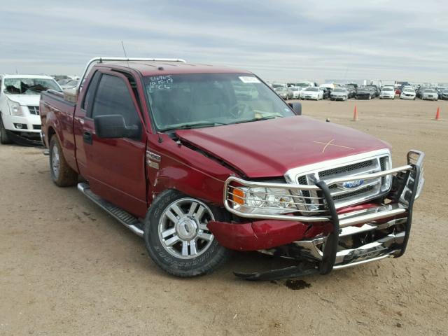 1FTRX12W07KD05992 - 2007 FORD F150 MAROON photo 1