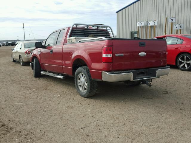 1FTRX12W07KD05992 - 2007 FORD F150 MAROON photo 3