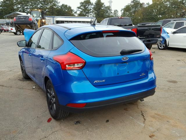 1FADP3K21FL345628 - 2015 FORD FOCUS BLUE photo 3