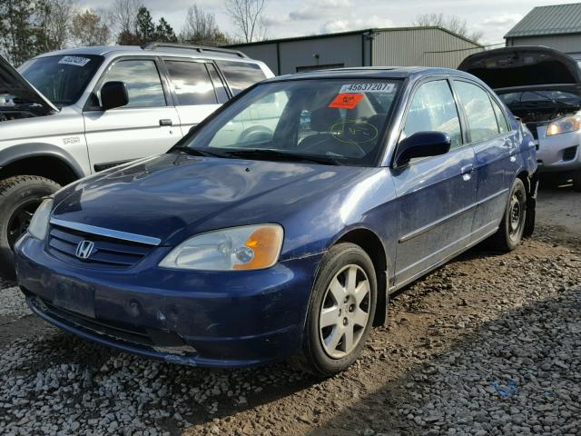 1HGES26742L057109 - 2002 HONDA CIVIC BLUE photo 2