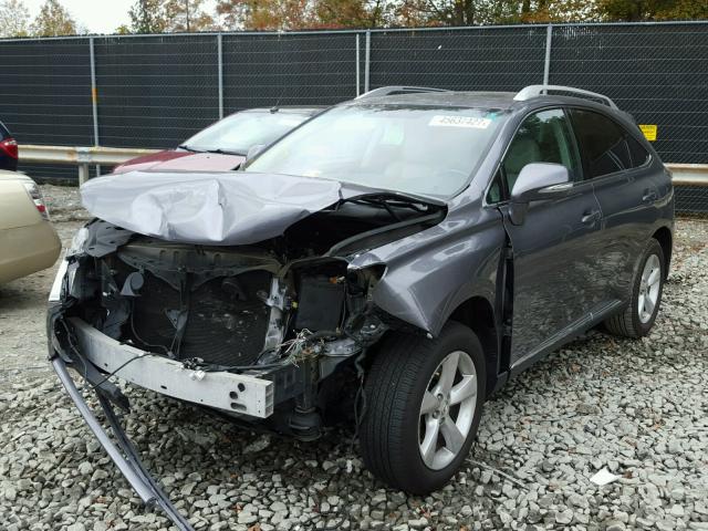 2T2BK1BA3FC280943 - 2015 LEXUS RX 350 GRAY photo 2